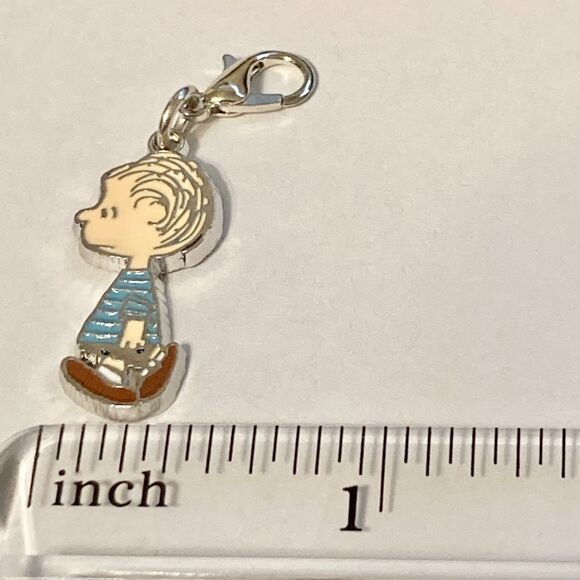 Peanuts Snoopy Linus Van Pelt Clip On Charm Zipper Pull Purse Charm Signed - Picture 7 of 8